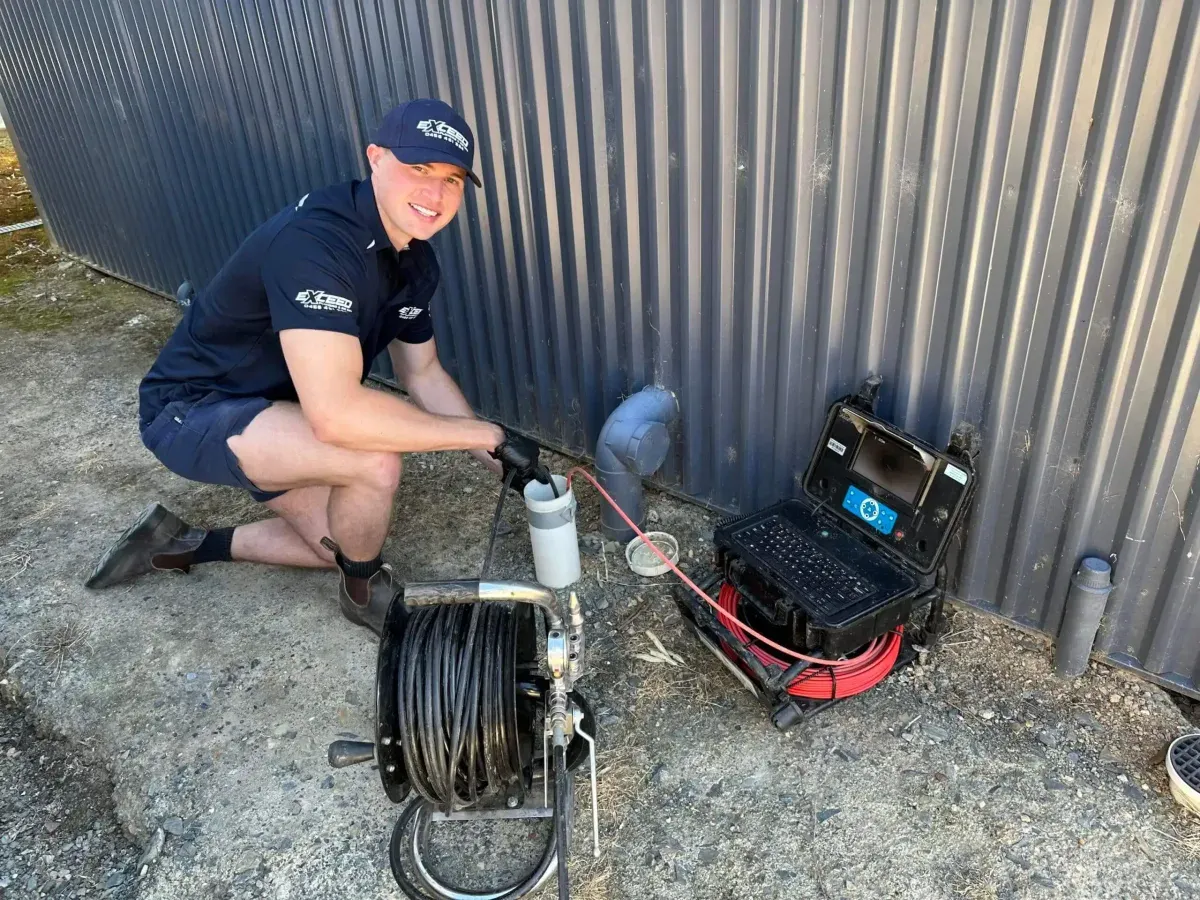 A Blair Athol plumber carrying out the job step by step